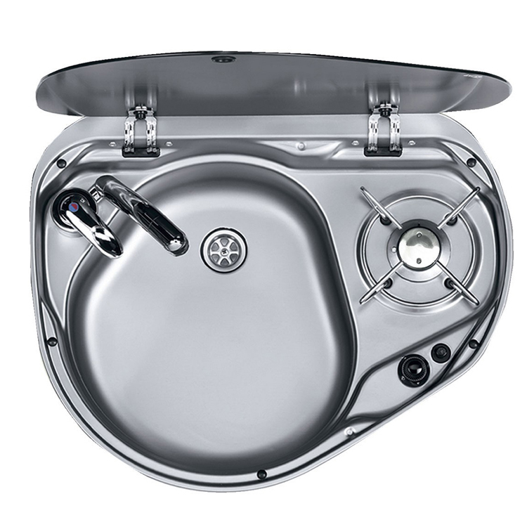 帶玻璃罩的單爐頭燃?xì)庠钏劢M合描述圖1 房車帶玻璃罩單爐頭燃?xì)庠钏劢M合